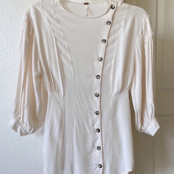 (A11) Free People Get Together Tunic Ivory, Size XS, NEW - Picture 2 of 7